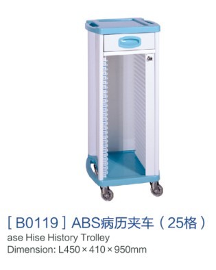 [b0110]abs病歷夾車(chē)（25格）